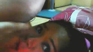 T-Girl self Suck her Large Dick and Cums to herself