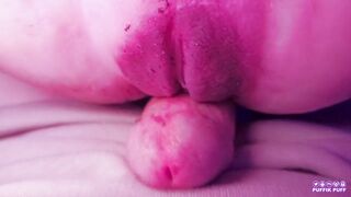 POV Close up Cumming after Dry humping Cameltoe Snatch toy