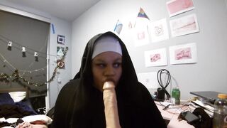 Nasty Nun Sucks Sex Tool