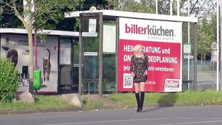 Crossdresser Sandy wearing Short Costume and Boots