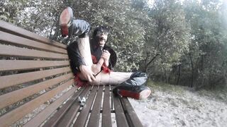 sissyslut bangs her self in the park