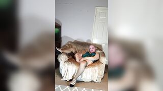 Sexy tv wench hot bodysuit nylons masturbating
