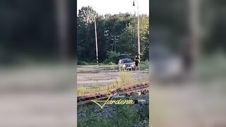 Faggot training on railway In front of people- full episode on my Onlyfans (link In bio)