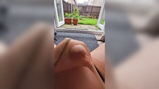 Jerking Off and cumming in my tights whilst my neighbours can watch me!