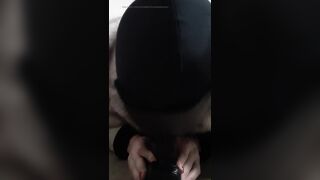 Furry servitude sissy despairing for sex-toy oral job POV