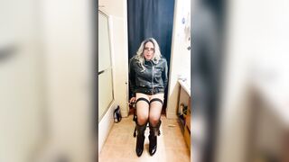 Older Smokin' Undress Tease Androgyny Domina Mistresse Marilyn Loversmoke Crossdresser