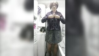 Patty crossdresser white underware compilation