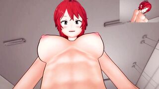 Tomo-chan Is a Hotty! futanari Tomo Aizawa enjoying sex with u Taker POV