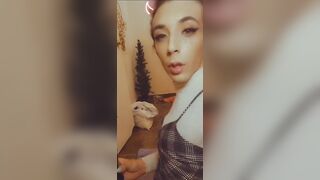 T-Girl BadKitty Plays With Her Beloved Toy