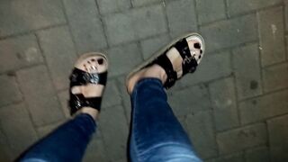 crossdresser feet lover in public