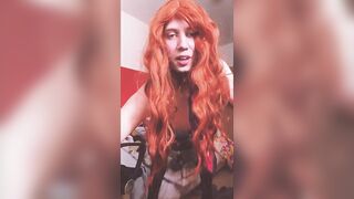 Paying your debt to redhead large knob collegue