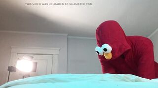 Elmo Screws Trans in Chastity