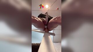 Grinding On Suction Cupped Penis