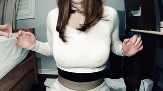 White Anine Pt1! Female masked cutie shows u her taut body!