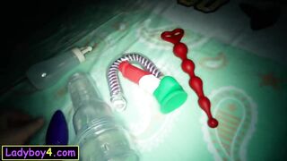 Monster jock Oriental ladyboy Polla gets screwed bareback in her taut anus