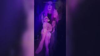 The cutie sensually smokes