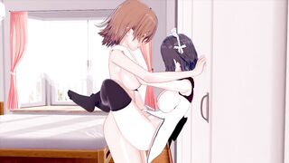 FUTANARI TO ARU MAJUTSU NO INDEX MISAKA MISUZU X BAKEMONOGATARI TOOE GAEN MAID SUIT CG COMICS