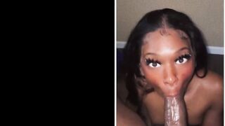 Ebony T-Girl Sucking Penis