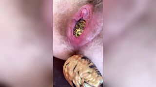 FtM birthing alien eggs closeup