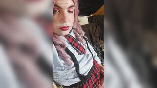 Sissy juvia jolie wears a hot schoolgirl Outfit and plays around with her weenie