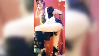 Mexican Sissy Maid un chastity Cage