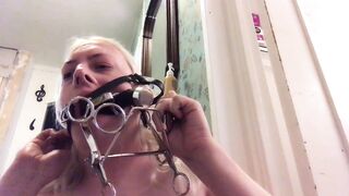 Testing my recent pony deepthroat training gag