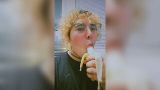 Lascivious Alt Femboy Eats a Banana