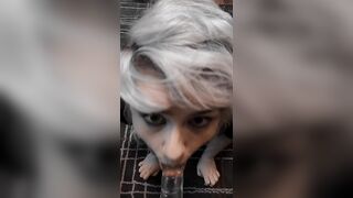 Alt College FTM Femboy Giving Sex Toy a BJ