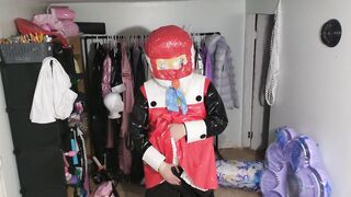 PVC Cosplay Kigurumi Breathplay in homemade hood