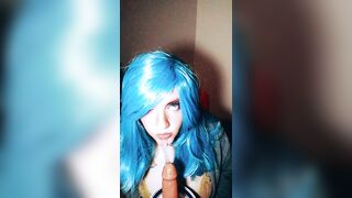 Delightsome Goth Beauty Fills the Bowl *Sloppy Deepthroat*