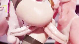 Futanari Futa Extraordinary Deepthroat Anal Group Sex double penetration Massive Cumshots CG Anime