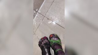 Let me know if my sissy concupiscent nylon feet getting drenched in urinate make u hard