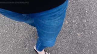 I cum on a walk in broad daylight, not using my hands, looking at my hawt feet