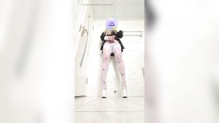 Crossdresser hellpunk_meow Masturbating in Nun suit & White nylons