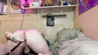 Spicy red sexy jenny elm screws her sex machine