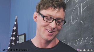 Trans Trainer Janelle Fennec Having Pleasure With Monster Jock