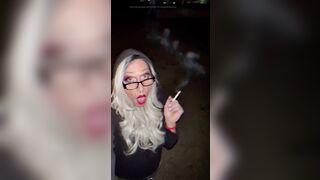 Marilyn Smokin' Fetish Autumn Night Walk