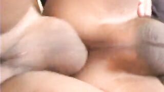 Small Oriental t-girl rides a hard wang