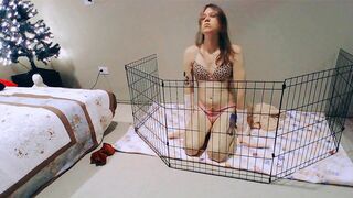 trans hotty pouts in her cage 'cuz this babe wishes to be let out