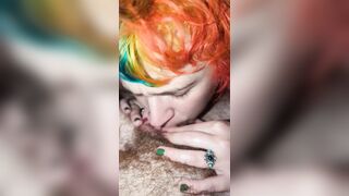 FTM Trans Dude Gets A Thorough Blow Job From Girlfriend And Tells Her To Clean Him Up