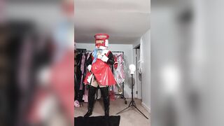 PVC Kigurumi Roll Breathplay and Masterbate, forgot to charge wand