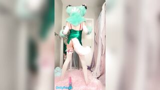 Wagging my Tail UwU. Perky Christmas. Fur Fursuit Femboy cosplaying in costumes. Santas Elf