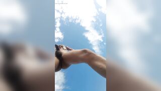 cute trans gets exposed in public with a schoolgirl petticoat and hawt high heels