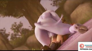 ELF BEAUTY HARD DRILLED BY FUTA DREANEI IN FOREST AND GETTING CREAMPIE - FUTANARI WORLD OF WARCRAFT