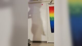 The shadow of a trans beauty masturbating