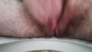 Trans stud peeing then masterbating and squirting a bit