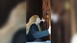 Sissy sucking large sextoy