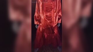 crossdress satin red dance