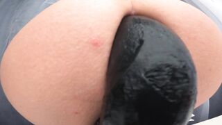 Large ass femboy anal ride vibrator