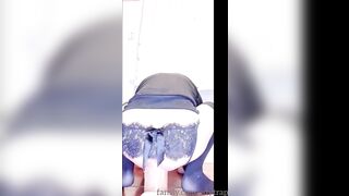 Sitting on the giant sextoy